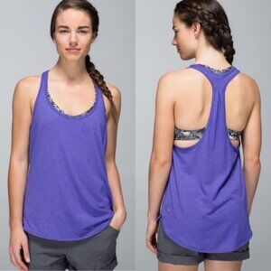 Lululemon Purple Racerback Tank Top Singlet Heather Berry Lightweight Size 6 Run